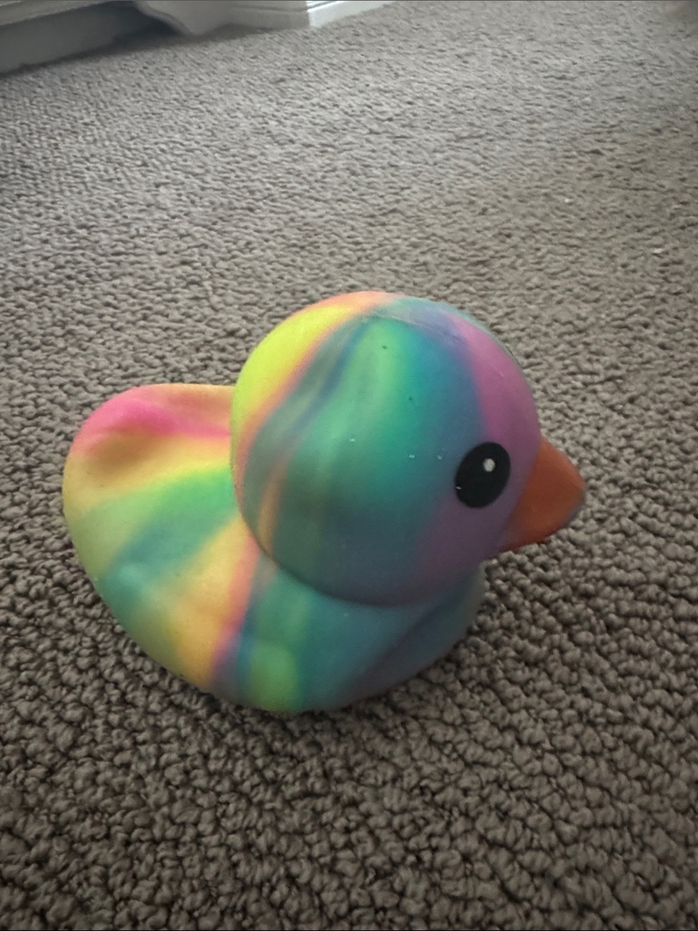 Squeeze Rainbow Duck Toy - Pink, Purple, Blue, Green, Yellow, Orange